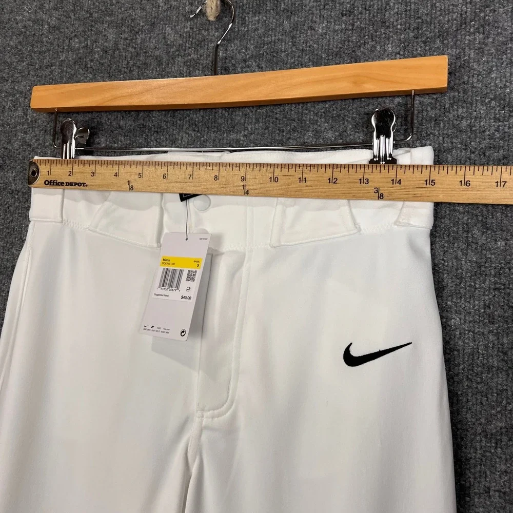 NEW Nike Baseball Pants Mens Small White  Dri-FIT Tapered Athletic